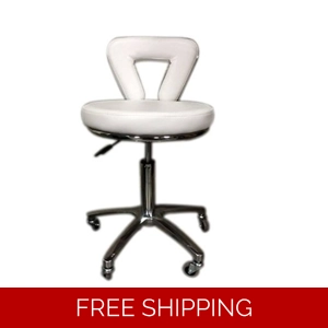 White hydraulic Stool Equipment-medical-chair facial-beauty salon spa-tattoo